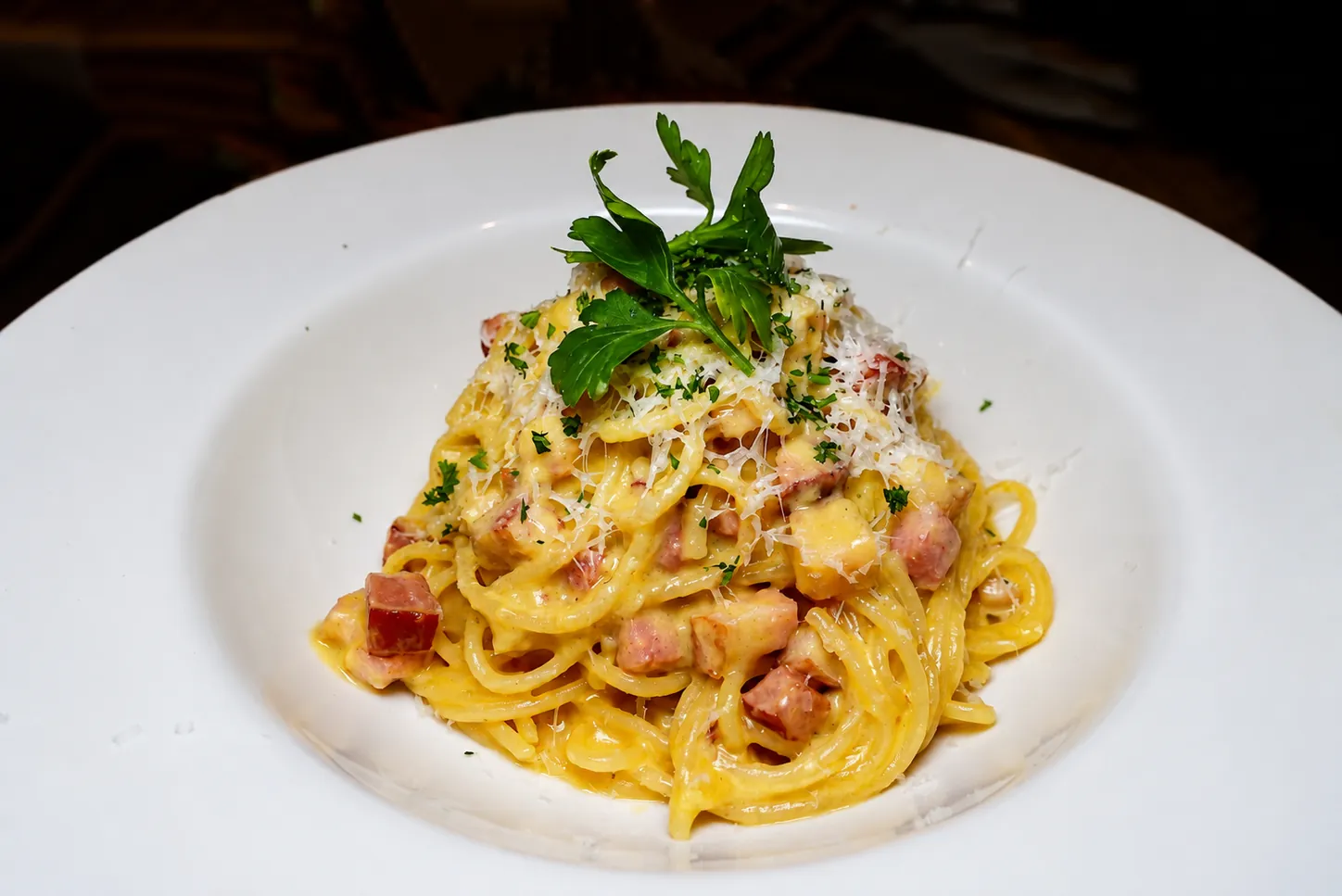 Pizza Persé Bucatini alla Carbonara